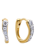 Monica Vinader diamond huggie earrings gold, UK version