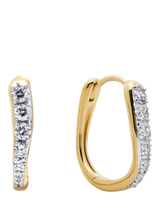 John Lewis Monica Vinader Riva Lab Grown Diamond Horseshoe Hoop Earrings, Small- Buy online at McGrocer
