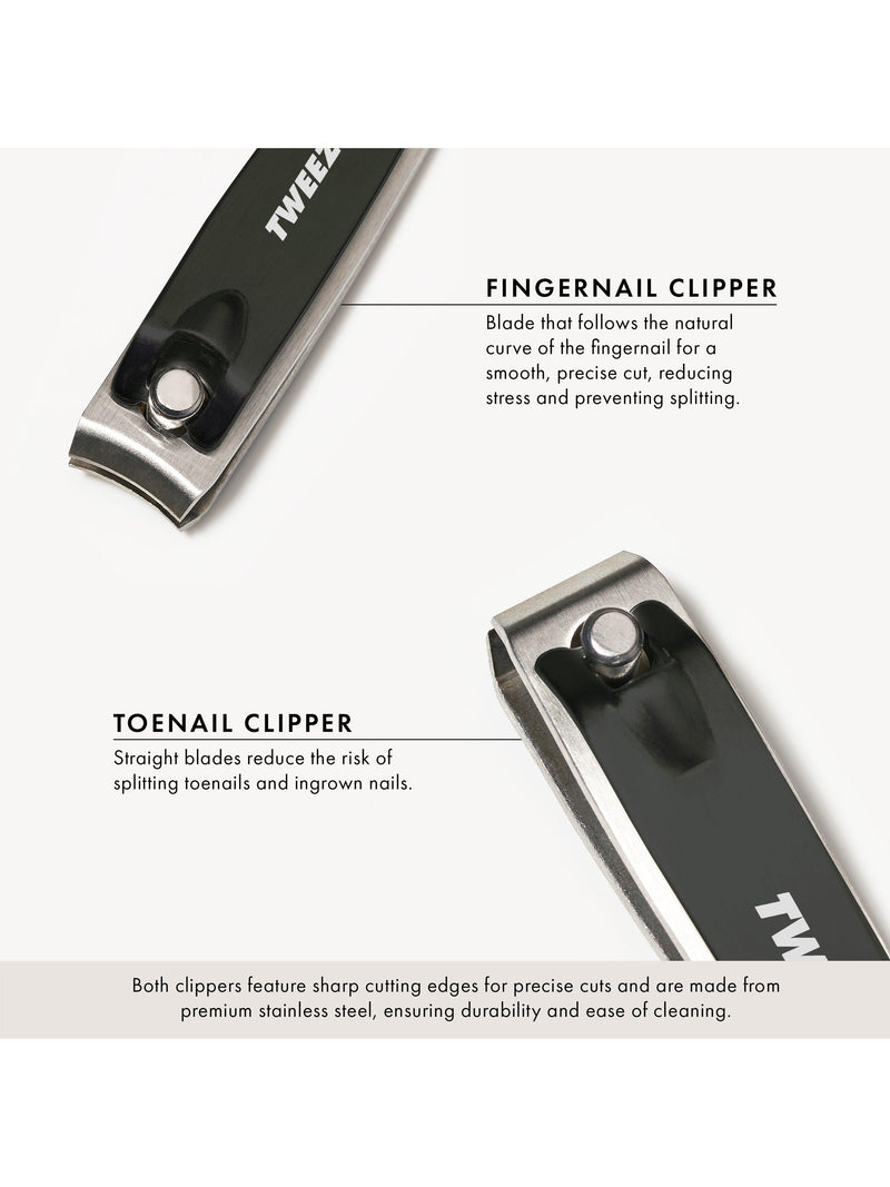 Tweezerman combo clipper set stainless steel nail care tool, imported from the UK