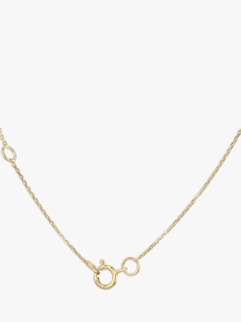 IBB 9ct gold adjustable bow necklace 41-43cm (British brand)