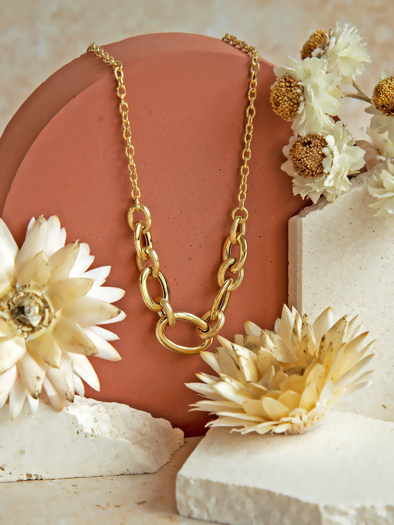 IBB 9ct yellow gold rolo curb chain necklace, imported from the UK