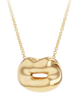John Lewis IBB 9ct Yellow Gold Polished Lips Necklace 41-43cm- Buy online at McGrocer