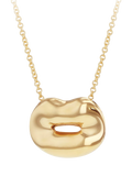 IBB 9ct gold polished lips necklace, imported from the UK
