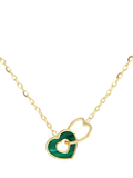 IBB malachite heart pendant 9ct gold necklace - British product