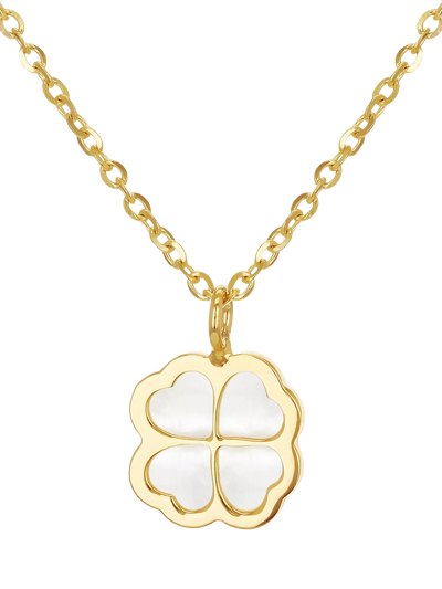 John Lewis IBB Pearl Clover Pendant Yellow Gold Multi Pendant Necklace- Buy online at McGrocer
