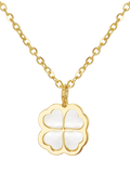 IBB Pearl Clover Pendant with mother of pearl in 9ct yellow gold (British brand)