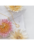 IBB Pearl Clover Pendant with mother of pearl in 9ct yellow gold (British brand)