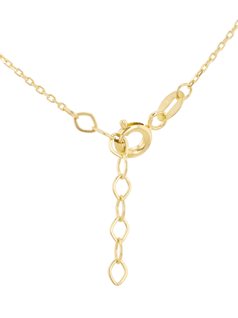 IBB cubic zirconia necklace in yellow gold 9ct, UK version