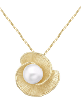 John Lewis IBB Pearl Flower Yellow Gold Pendant Necklace- Buy online at McGrocer