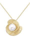 IBB pearl flower pendant necklace 9ct yellow gold - UK version