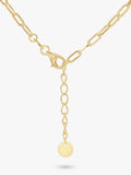 IBB 9ct yellow gold puffed heart adjustable necklace (British brand)