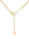 IBB 9ct yellow gold puffed heart adjustable necklace (British brand)