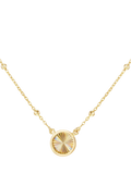 IBB 9ct gold rainbow circle trace ball necklace, UK version