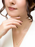 IBB 9ct gold rainbow circle trace ball necklace, UK version