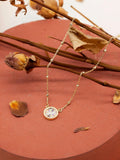 IBB 9ct gold rainbow circle trace ball necklace, UK version
