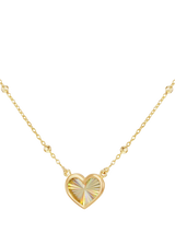 John Lewis IBB 9ct Yellow Gold Rainbow Heart Trace and Ball Pendant Necklace- Buy online at McGrocer