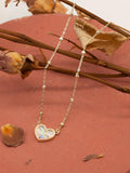 IBB 9ct yellow gold rainbow heart pendant necklace, UK version