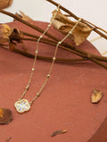 IBB 9ct yellow gold rainbow petal pendant necklace - British product