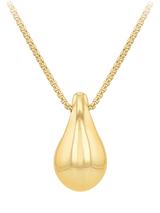 John Lewis IBB 9ct Yellow Gold Small Teardrop Necklace 43-46cm- Buy online at McGrocer