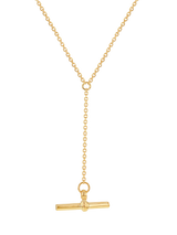 John Lewis IBB 9ct Yellow Gold T-Bar Diamond Cut Trace Chain Necklace- Buy online at McGrocer