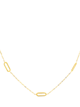 John Lewis IBB 9ct Yellow Gold Three Paper Chain Necklace- Buy online at McGrocer