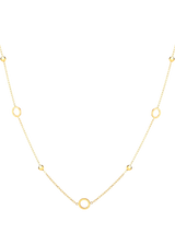 John Lewis IBB 9ct Yellow Gold Circle and Bead Necklace- Buy online at McGrocer