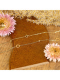 IBB 9ct yellow gold circle and bead necklace 46cm, imported from the UK