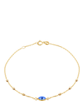 IBB evil eye charm bracelet 9ct yellow gold, UK version