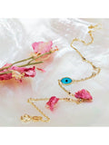 IBB evil eye charm bracelet 9ct yellow gold, UK version