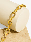 IBB 9ct yellow gold figaro bracelet (British brand)