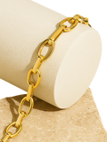 IBB 9ct yellow gold figaro bracelet (British brand)