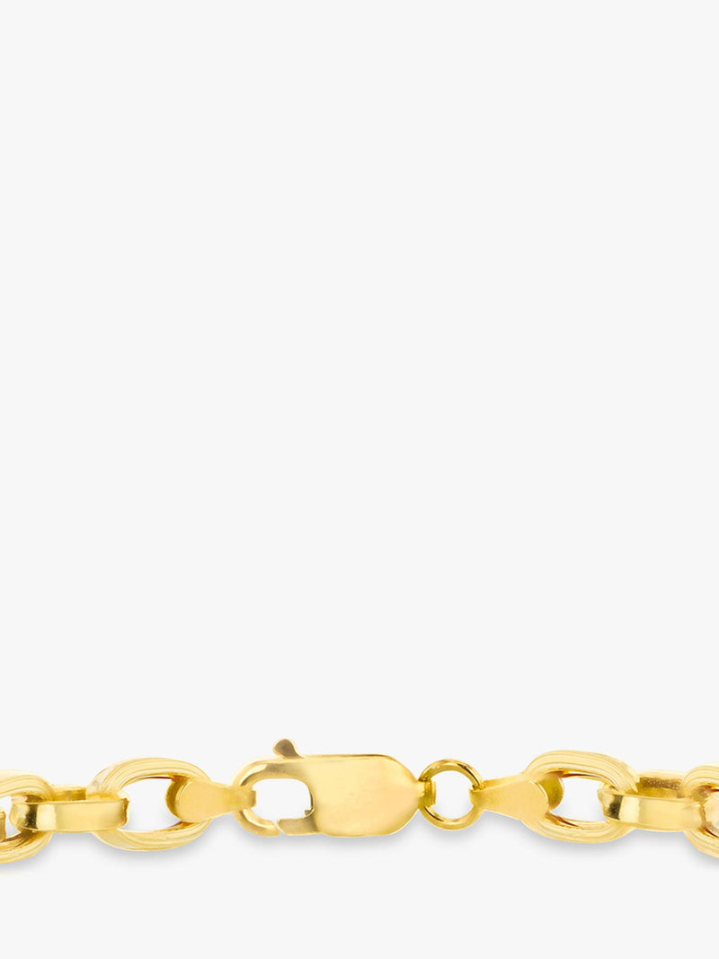 IBB 9ct yellow gold figaro bracelet (British brand)