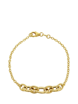 John Lewis IBB 9ct Yellow Gold Rolo Curb Chain Bracelet- Buy online at McGrocer