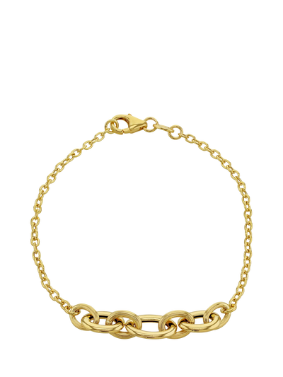 John Lewis IBB 9ct Yellow Gold Rolo Curb Chain Bracelet- Buy online at McGrocer