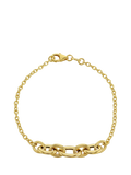 IBB 9ct yellow gold rolo curb chain bracelet, imported from the UK