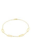 IBB 9ct yellow gold paperclip link necklace 19cm - British product