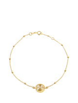 John Lewis IBB 9ct Yellow Gold Rainbow Circle Trace and Ball Bracelet 18-19cm- Buy online at McGrocer