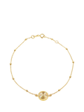 IBB 9ct gold rainbow circle bracelet 18-19cm (British brand)