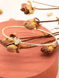 IBB 9ct yellow gold rainbow heart bangle, imported from the UK