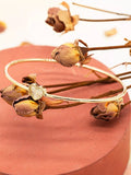IBB 9ct yellow gold rainbow heart bangle, imported from the UK