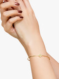 IBB 9ct yellow gold rainbow petal bangle with 8mm pendant (British brand)