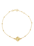 IBB 9ct yellow gold rainbow petal bracelet 18cm - British product
