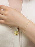 IBB 9ct yellow gold diamond cut ball trace bracelet, UK version