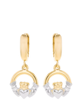 IBB Claddagh drop earrings 9ct yellow gold - British product