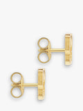 IBB freshwater pearl heart drop earrings yellow gold - British product
