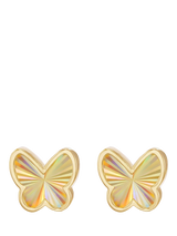 John Lewis IBB 9ct Yellow Gold Rainbow Butterfly Stud Earrings- Buy online at McGrocer