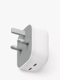 Google Pixel 67W dual port charger Snow, UK version