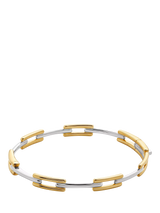 John Lewis Monica Vinader Signature Link Bangle, Gold/Silver- Buy online at McGrocer