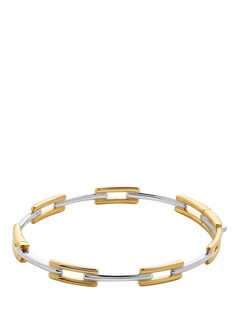 Monica Vinader Signature Link Bangle, Gold/Silver