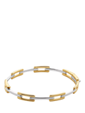 Monica Vinader Signature Link Bangle, Gold/Silver